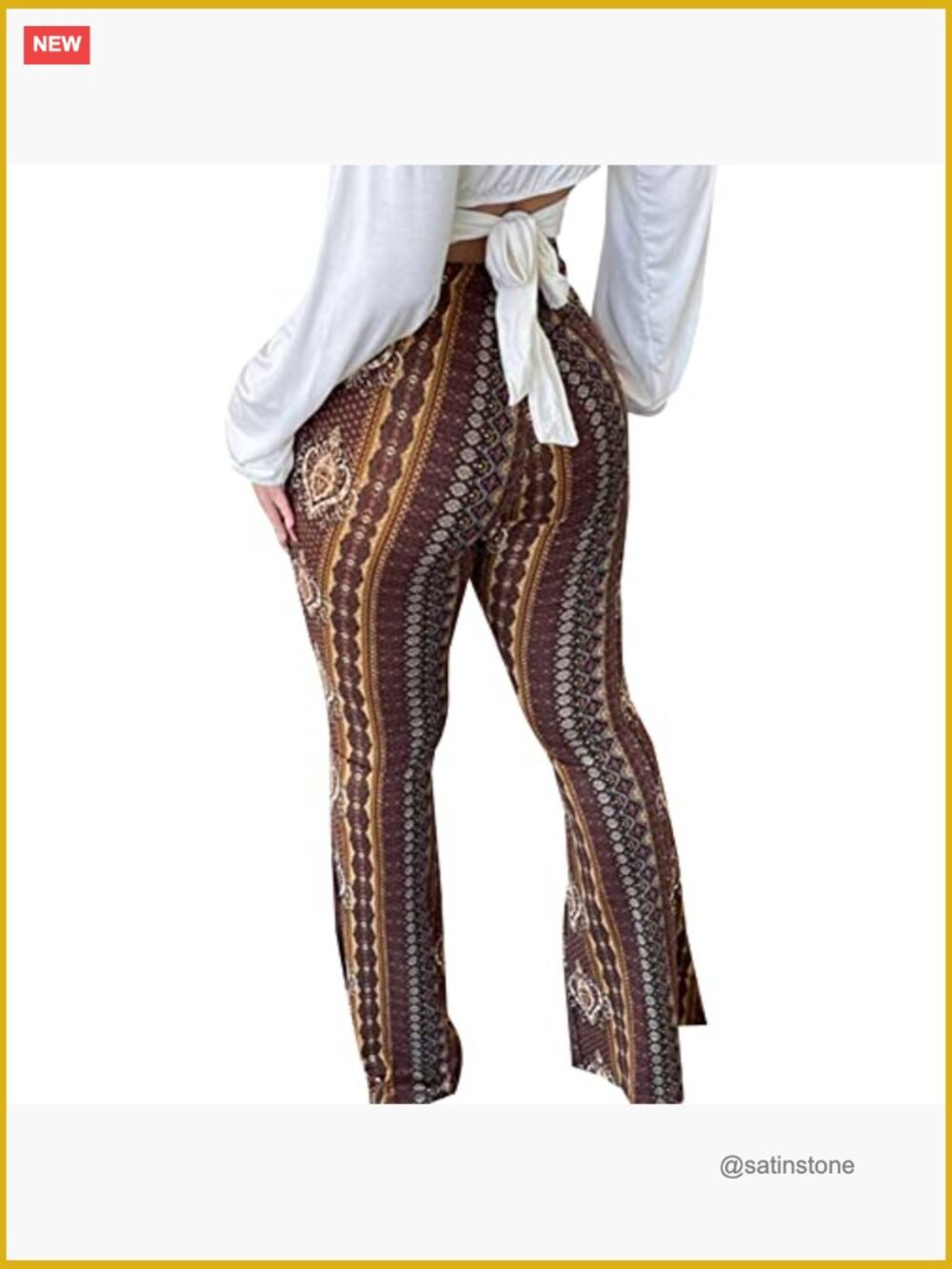 High Waisted Flare Yoga Leggings Wide Leg Bell Bottoms Pants - Picture 2 of 4